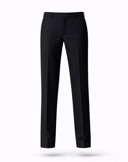 Men’s black tailored dress pants product image front view