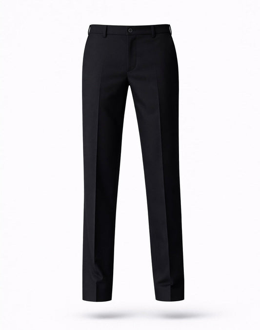 Men’s black tailored dress pants product image front view